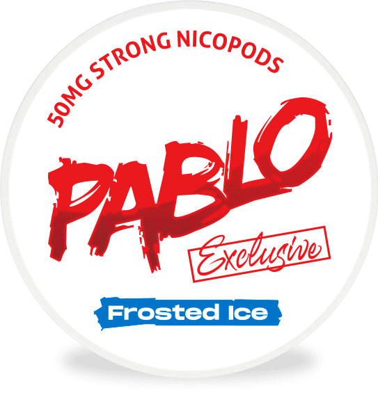 Pablo exclusive frosted ice, pablo snus 50 mg, pablo snus, pablo nicopods, pablo nicotine pouches, snus pablo, strong nicotine pouches