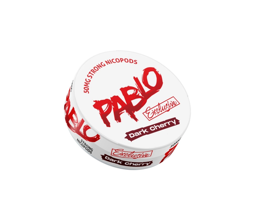 pablo dark cherry nicotine pouches, cherry nicotine pouches, cherry snus
