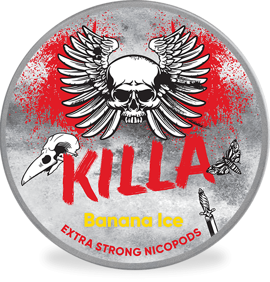 killa banana ice, killa snus, killapods, killa strong nicotine pouches
