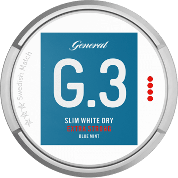 G.3 Slim White Dry Extra Strong Blue Mint