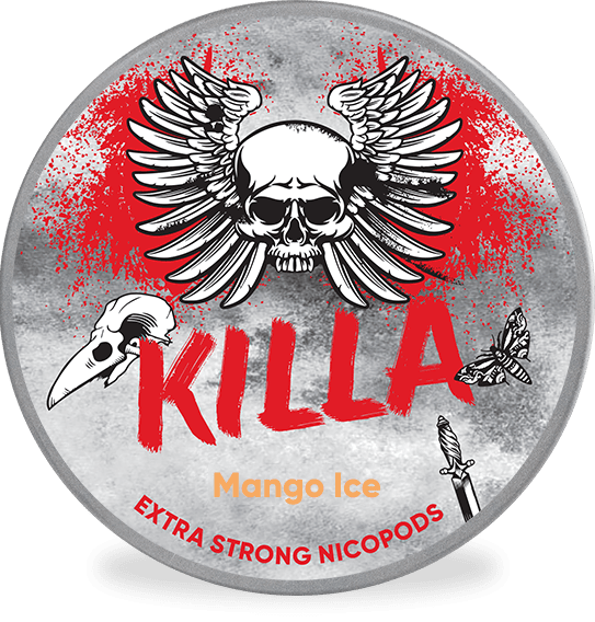 killa mango ice, killapods, killa snus, killa strong nicotine pouches