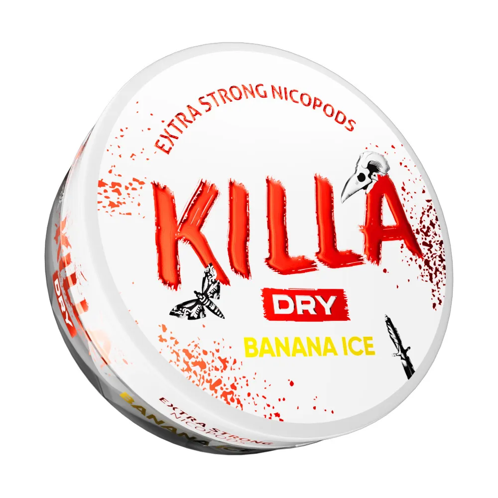 KILLA Dry Banana Ice, KILLA DRY, KILLA NICOPODS, KILLA SNUS, killa snuss