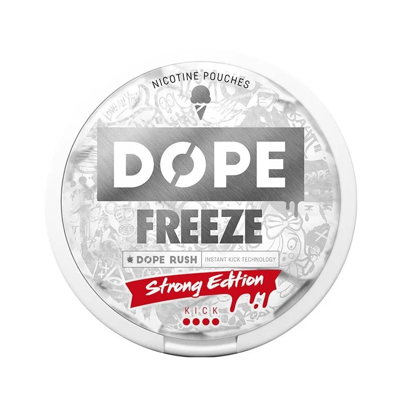 DOPE Freeze 16mg, DOPE freeze trong 16 mg, DOPE nicotine pouches, DOPE snus