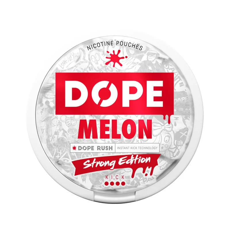 dope MELON STRONG, DOPE NICOTINE POUCHES, DOPE snus, DOPE melon strong nicotine pouches