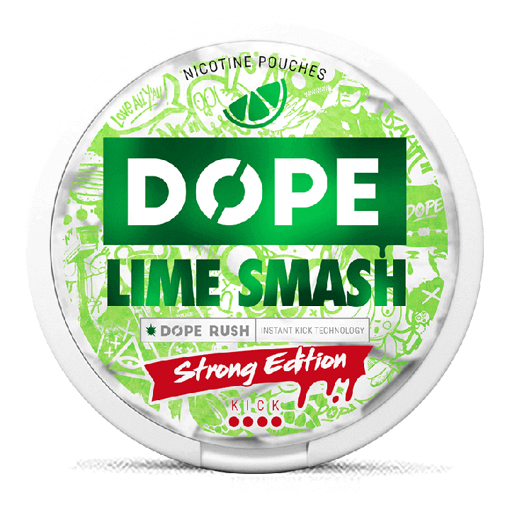 Dope Lime Smash 28,5mg, DOPE Lime Smash Crazy strong, Lime crazy strong, DOPE Snus, DOPE nicotine pouches, DOPE nicopods