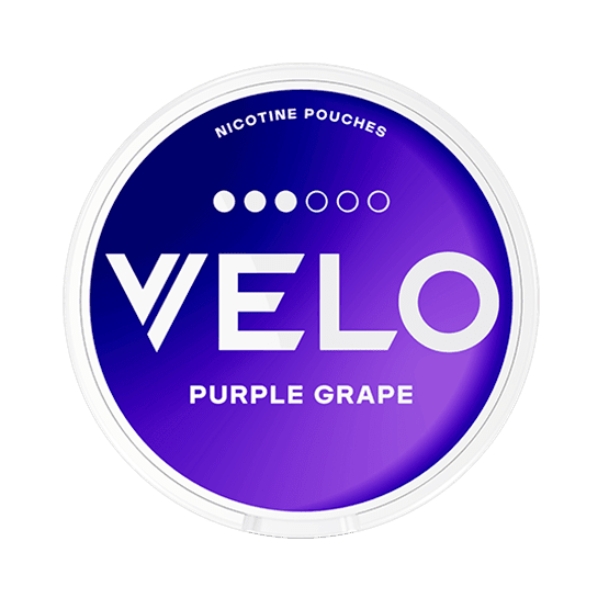 VELO Purple Grape nicotine pouches can — 10mg Strong dark grape
