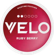 VELO Ruby Berry nicotine pouches can — 6mg Strong fresh strawberry red berry