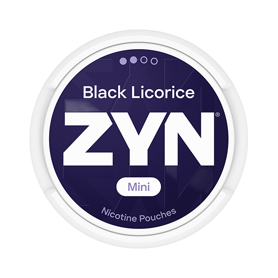 ZYN Black Licorice Mini S2 nicotine pouches can — 3mg Light authentic Nordic black licorice salmiak Mini format