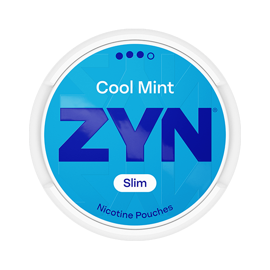 ZYN Cool Mint Slim S3 nicotine pouches can — 9mg Strong cool mint slim format