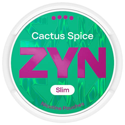 ZYN Cactus Spice Slim S4 nicotine pouches can — 11mg Extra Strong cactus fruit lime chili capsaicin warmth slim format
