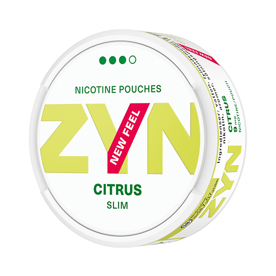 zyn slim citrus strong, zyns, zyn nicotine pouches