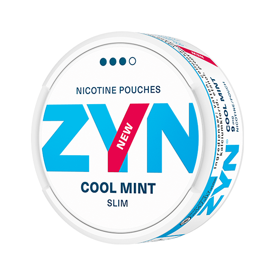 zyn slim cool mint strong, zyn, zyn snus, zyns, zyn pouches, zyn nicotine pouches