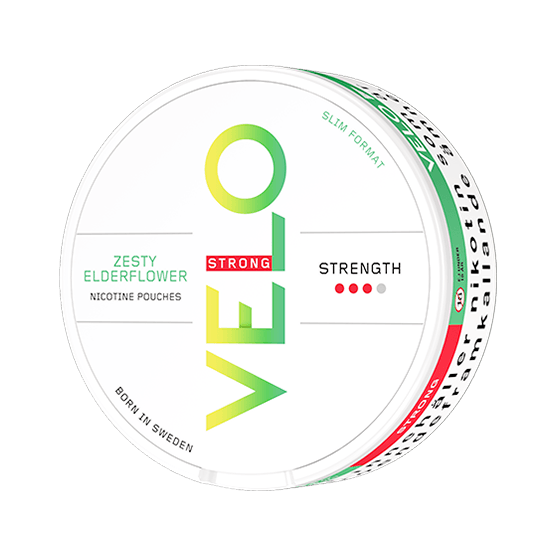 VELO Zesty Elderflower, velo nicotine pouches, velo snus, velo snooze, velo all white snus, velo nic pouches