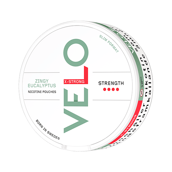 VELO Zingy Eucalyptus, velo nciotine pouches, velo snus, velo all white snus, velo snooze, velo nicotine pouches in thailand