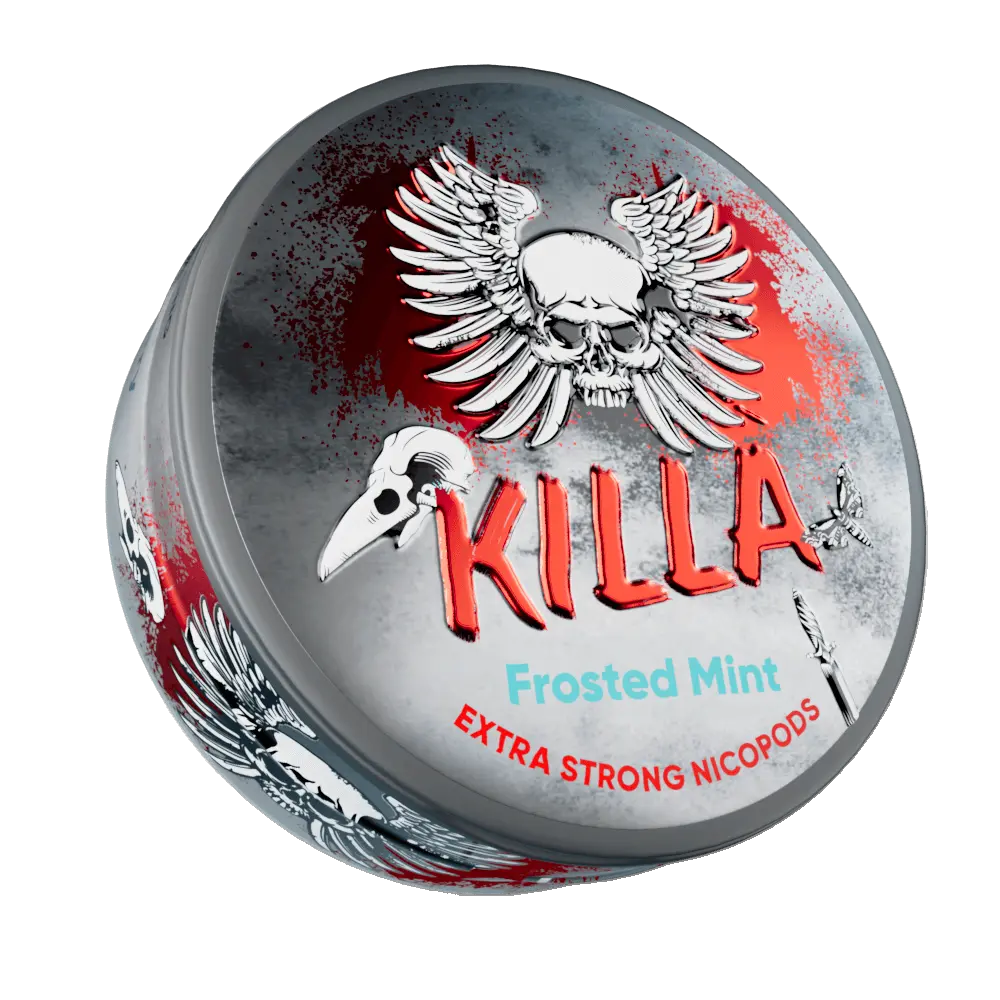 killa frosted mint, killa snus, killa nicotine pouches, killapods