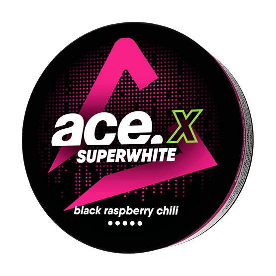ACE X Black Raspberry Chili Strong, ace raspberry, ace nicotine pouches, ace snus
