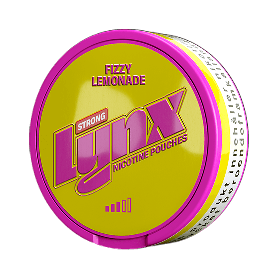 Lynx Fizzy Lemonade Strong, lynx nicotine pouches, lynx all white snus