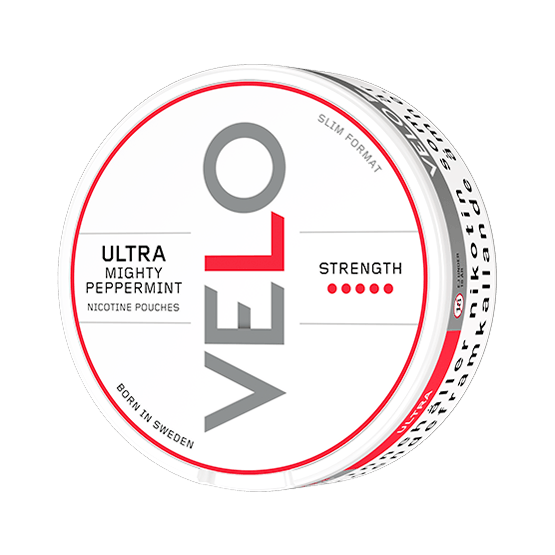 VELO Mighty Peppermint Ultra 14mg, velo SNUS, velo SNOOZE, velo nicotine pouches, velo ultra, velo all white snus