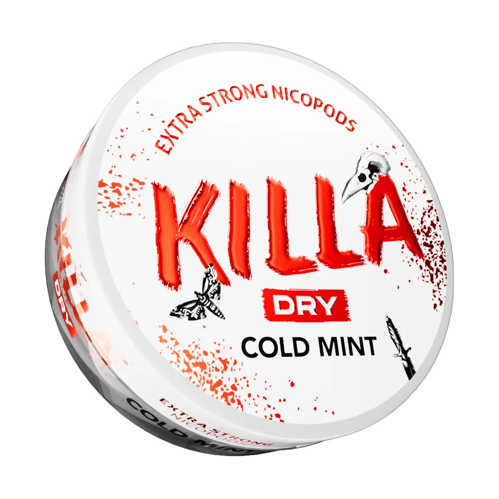 killa dry cold mint, killa dry, killa snus, killa nicopods, cold mint dry, cold mint,