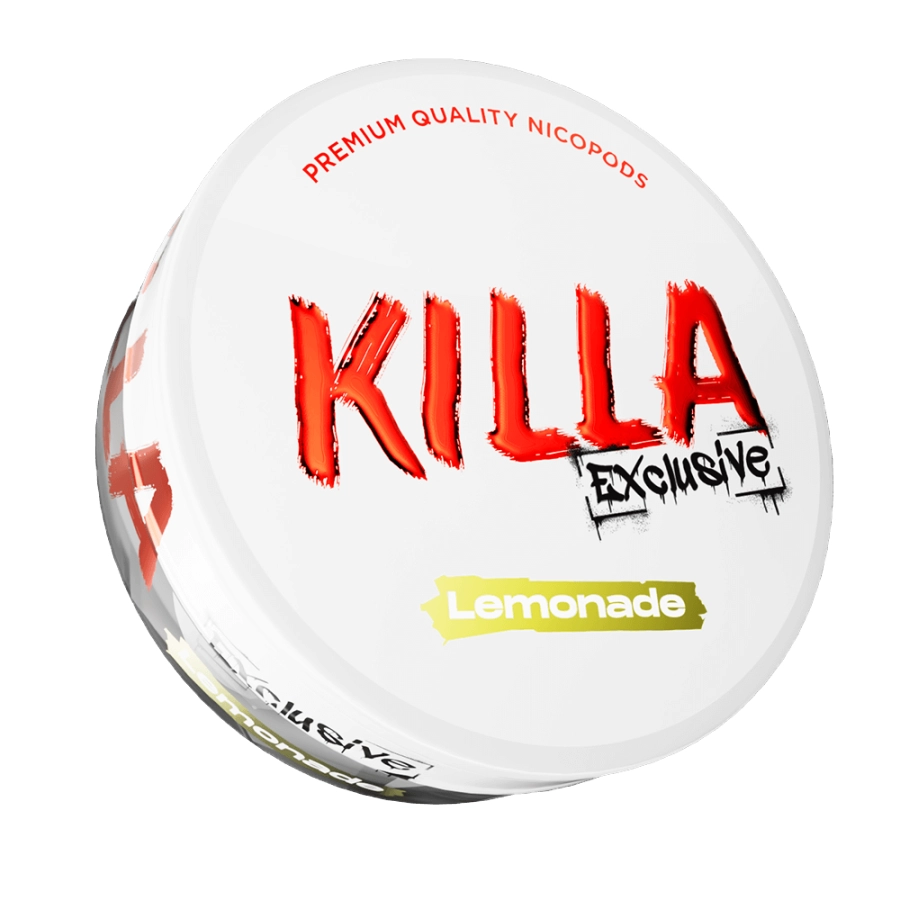 Killa Exclusive Lemonade 16g, killa snus, killa nicopods, killa nicotine pouches
