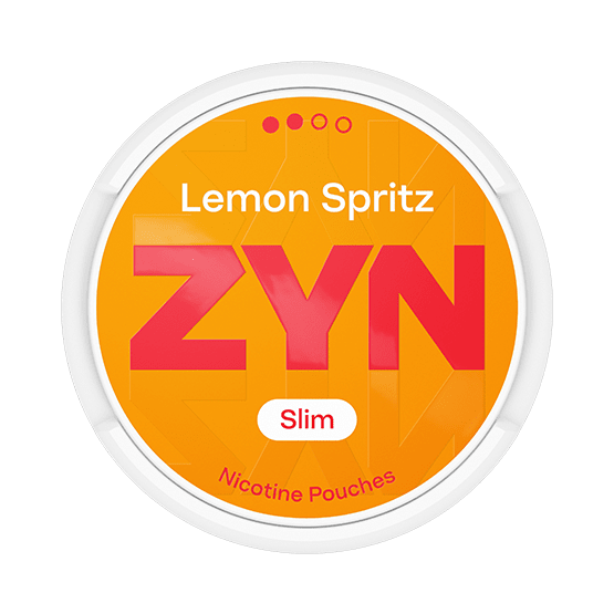 ZYN Slim Lemon Spritz nicotine pouches can — 6mg Normal sour-sweet lemon grapefruit peach rose water slim format