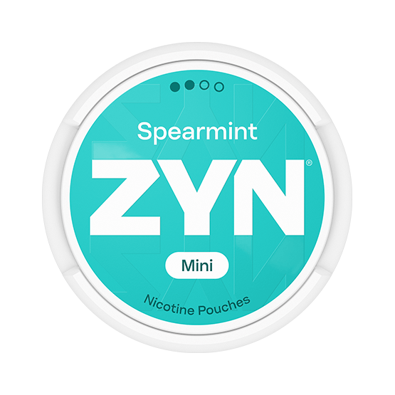 ZYN Spearmint Mini S2 nicotine pouches can — 3mg Normal herbal spearmint peppermint menthol Mini format