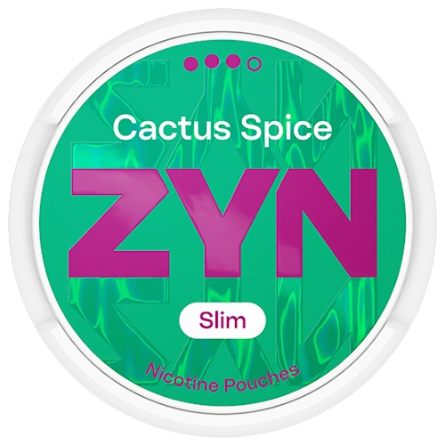 ZYN Cactus Spice Slim S3 nicotine pouches can — 9mg Strong cactus fruit lime chili capsaicin warmth slim format