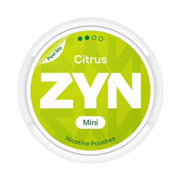 ZYN Citrus Mini S2 nicotine pouches can — 3mg Light summery citrus Mini format