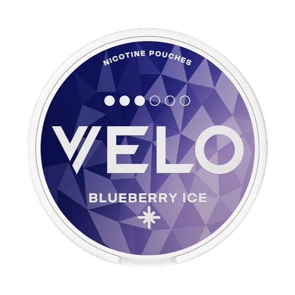 VELO Blueberry Ice — Sweet Blueberry Nicotine Pouches 8mg Strong